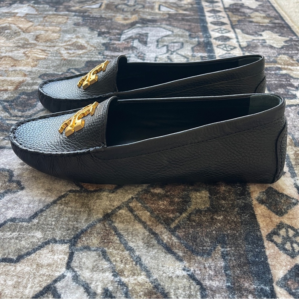 NWOB Tory Burch Everly Driver Black Loafers Leather - Picture 4 of 6